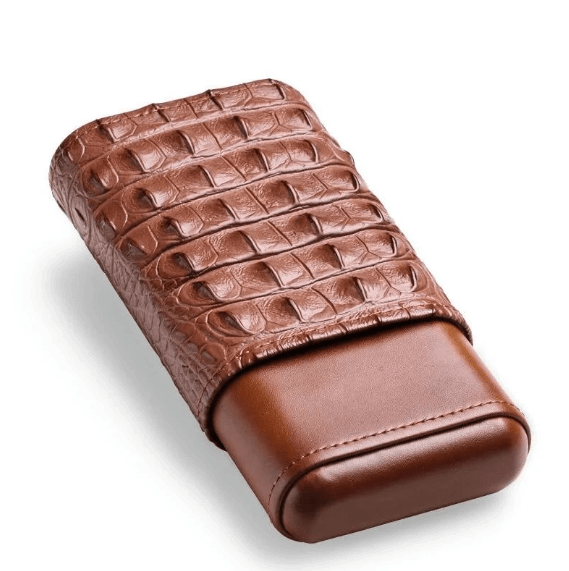 Étui à Cigares <br/> Cuir Crocodile